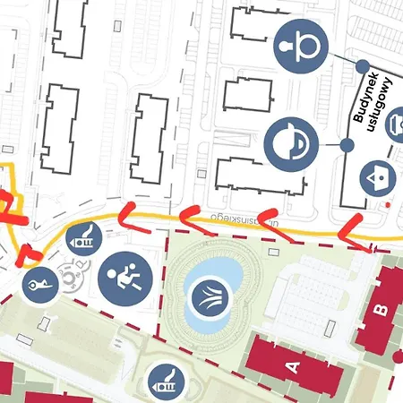 Lägenhet Mieszkanie 46m2 - 2 Pokojowe Z Ogrodkiem , Wifi , Bezplatny Parking Nr 126, Szybkie Polaczenie Z Lotniskiem, Autobus 120 *